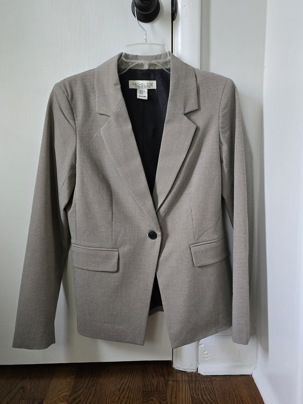 Rachel Zoe Beige-Tone Single-Button Blazer